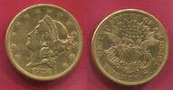 USA 20 Dollar Dollars Gold 1876 S Frauenkopf Liberty Double Eagle San Franzisco sehr schön min berie