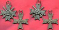 Germany, Third Reich Deutschland Kreuz Abzeichen Orden nicht bronziert Kriegsverdienstkreuz 2. Klasse für Kämpfer und für Nichtkämfper Späte Ausgabe -