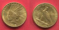 The United States of America USA 10 Dollars Gold Indian Head Philadelphia Indianerkopf Niedrige Auflage 151.000 -