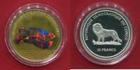 DR Kongo 10 Francs Silber Wildlife Protection - Schildkröte (1 oz, m. Farbauflage & Hologramm) -