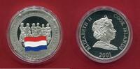 Cook-Inseln 1 Dollar Silber Vize-Fußballweltmeister Niederlande (m. Farbapplikation) -
