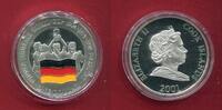 Cook-Inseln 1 Dollar Silber Fußballweltmeister Deutschland (m. Farbapplikation) -