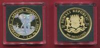Somalia 100 Shilling Silber Golden Holographic Edition - Elephant (1 oz, vergoldet, Hologramm) -