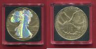 USA 1 Dollar Silber Golden Holographic Edition - Liberty (1 oz, vergoldet, Hologramm) -