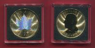 Kanada 5 Dollars Silber Golden Holographic Edition - Maple Leaf (1 oz, vergoldet, Hologramm) -