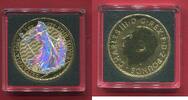Großbritannien 2 Pounds Silber Golden Holographic Edition - Britannia (1 oz, vergoldet, Hologramm) -