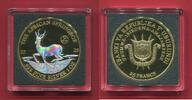 Burundi 25 Francs Silber Golden Holographic Edition - Springbok (1 oz, vergoldet, Hologramm) -