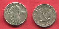 USA 25 Cents Quarter Standing Liberty -
