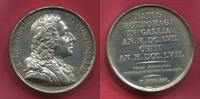 Frankreich Suiten Medaille Bronze Versilbert Piedfort Bovier de Fontenelle Doppelt Dick 4 mm Hohes Relieff -