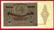 Inflation Dt. Reich 1919 - 1924 5 Millionen Mark Reichsbanknote Dt. Reich Inflation 5 Millionen Mark 1.6.1923 Ro 88 -