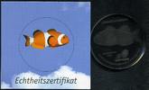 Kongo Demokratische Republik Glassmünze 10 Francs Glasmünze Tiermotiv Kongo Demokratische Republik Glassmünze 10 Francs 2006 Clownfisch m. Zert. -