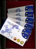 Bundesrepublik Deutschland Kursmünzensatz KMS Komplett 5 Platten OV 1 Cent bis 2 Euro, 5x8 Münzen, Komplettsatz