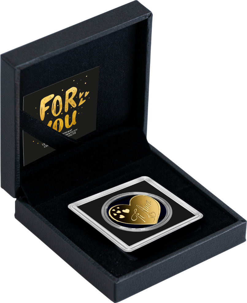 TI AMO I Love You 1/1000 Oz Gold Coin 3000 Francs Chad Prooflike | MA-Shops