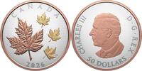Canada 50 Dollars MAPLE LEAVES IN MOTION 5 Oz Silver Coin 50$ Canada 2026 -