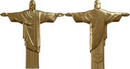 Cameroon 1000 Francs CHRIST THE REDEEMER 3D Gilded 1 Oz Silver Coin 1000 Francs Cameroon 2025 -
