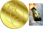 Liberia 12 Dollars ATOMIC BOMB 1/1000 Oz Gold Coin 12$ Liberia 2026 -