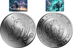 Liberia 12 Dollars RHINO Cyberpunk 1/1000 Oz Palladium Coin 12$ Liberia 2026 -