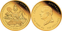 Australia 100 Dollars FIRST GOLD RUSH 175th Anniversary 1 Oz Gold Coin 100$ Australia 2026 -