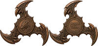 DRAGON TALON Shaped Copper Medal -