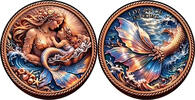OCEANS ETERNAL LOVE Mermaid 1 Oz Copper Medal -