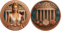 APHRODITE Goddes of Love 1 Oz Copper Medal -