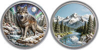 GRAY WOLF North American Wildlife 1 Oz Copper Medal -