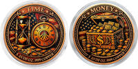 TIME IS MONEY 5 Oz Copper Medal -