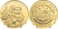 Liberia 25 Dollars SANTA CLAUS 1/200 Oz Gold Coin 25$ Liberia 2026 -