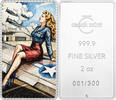 PIN UP GIRLS Nose Art 2 Oz Silver Bar -