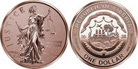 Liberia 1 Dollar 2026 LADY JUSTICE 5 Oz Copper Coin 1$ Liberia 2026 PL 79,95 EUR  zzgl. 10,00 EUR Versand