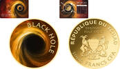 Chad 3000 Francs BLACK HOLE 1/1000 Oz Gold Coin 3000 Francs Chad PL 49,95 EUR  zzgl. 10,00 EUR Versand
