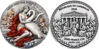 Cameroon 2000 Francs 2026 LEDA AND SWAN Ancient Greek Mythology 2 Oz Sil... 389,95 EUR  zzgl. 10,00 EUR Versand
