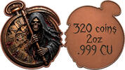 GRIM REAPER Out of Time 2 Oz Copper Medal -