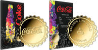 COCA-COLA Pop-art Bottle Cap 1/1000 Oz Gold Medal -