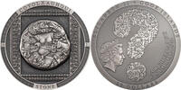 Cook Islands 20 Dollars COYOLXAUHQUI STONE Antiqued Archeology Symbolism 3 Oz Silver Coin 20$ Cook Islands 2021 -