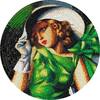 Palau 20 Dollars YOUNG GIRL IN GREEN Tamara de Lempicka Great Micromosaic Passion 3 Oz Silver Coin 20$ Palau 2021 -
