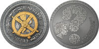 Cook Islands 20 Dollars ANTIKYTHERA MECHANISM Archeology Symbolism Antiqued Gilded 3 Oz Silver Coin 20$ Cook Islands 2023 -