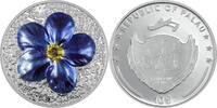 Palau 10 Dollars FORGET ME NOT Flowers and Leaves 2 Oz Silver Coin 10$ Palau 2023 -
