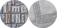 Cameroon 2000 Francs TIME IS MONEY Imprint of Words 2 Oz Silver Coin 2000 Francs Cameroon 2023 -