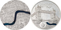 Palau 20 Dollars LONDON Tiffany Art Metropolis 3 Oz Silver Coin 20$ Palau 2023 -