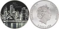 Cook Islands 5 Dollars SYDNEY Big City Lights 1 Oz Silver Coin 5$ Cook Islands 2023 -