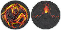 Palau 10 Dollars PHOENIX Magical Creatures At Night 2 Oz Silver Coin 10$ Palau 2023 -