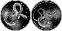 SNAKE Herpeton Proof 2 Oz Silver Coin 2000 Francs Cameroon 2024 PP