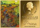 Tokelau 1 Dollar RED VINEYARDS Vincent Masterpieces Van Gogh 1/500 Oz Gold Coin 1$ Tokelau 2022 -