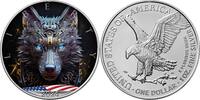 United States 1 Dollar CYBER WOLF Artificial Intelligence 1 Oz Silver Coin 1$ Usa 2024