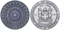 Fiji 10 Dollars NOTRE DAME Mandala 5 Oz Silver Coin 10$ Fiji 2024 -