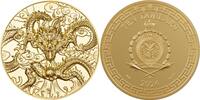 Niue 10 Dollars CHINESE DRAGON ART Gilded 5 Oz Silver Coin 10$ Niue 2024 -