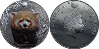 Cook Islands 5 Dollars RED PANDA Night Animals 1 Oz Silver Coin 5$ Cook Islands 2017 -