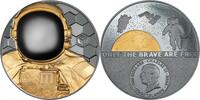 500 Dollars ASTRONAUT Real Heroes 5 Oz Gold Coin 500$ Cook Islands 2024 Black PP