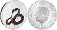 Niue 2 Dollars YEAR OF THE SNAKE 1 Oz Silver Coin 2$ Niue 2025 -